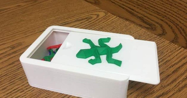 mc Escher kertenkele bulmaca Kutu Eric indir Bedava stl model printablescom 3d modeller oyuncaklar oyunlar bulmacalar brain teasers 15puzzle renkli kutusu 3d print model - Mito3D