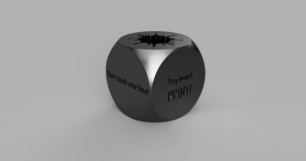 pandemic advice dice ns download free stl model printablescom 3d models learning objects 3d print model - Mito3D