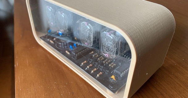 nixie in-12 tube clock enclosure thrmlstudios download free stl model printablescom 3d models hobby & makers electronics ee electrical 3d print model - Mito3D