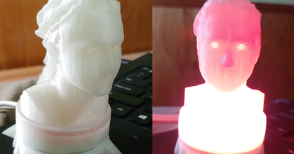 cabeza lámpara artefacto 3d descargar gratis stl modelo imprimiblescom modelos casa decoración busto ligero Encendiendo 3d print model - Mito3D