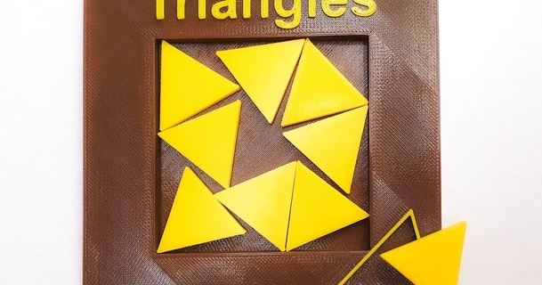 Triangles puzzle cerveau taquin Créatif minerx Télécharger libre stl modèle imprimablescom 3d modèles jouets Jeux puzzles brain teasers casse tête 3d print model - Mito3D