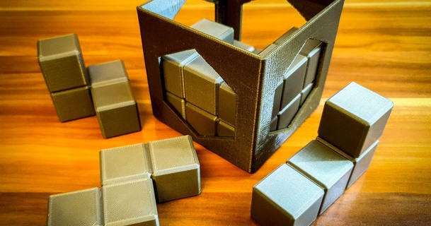 3x3 cubo enigma cérebro provocação criativo minerx baixar livre stl modelo printablescom 3d modelos brinquedos jogos quebra cabeças brain teasers 3d print model - Mito3D