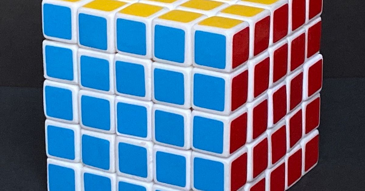 rubik cube 5x5 sos1sos1 Télécharger libre stl modèle imprimablescom 3d modèles jouets Jeux puzzles brain teasers 3dpuzzle casse tête puzzle rubiks Rubik 39 Cube 3D print model - Mito3D