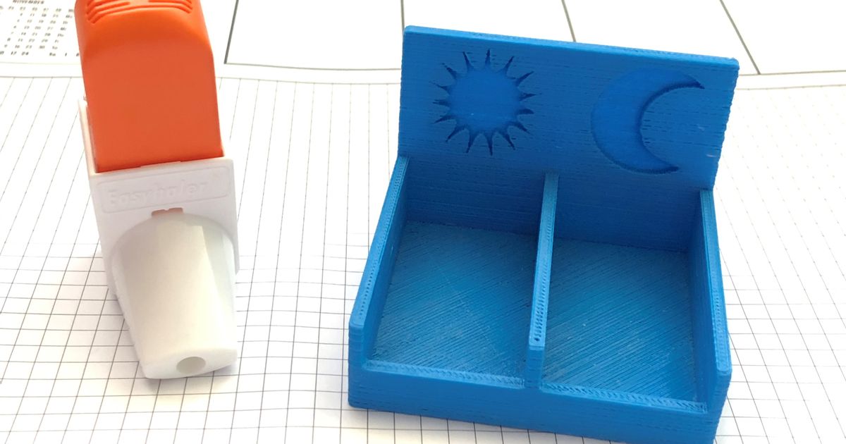 inhaler reminder stand - dusk dawn weirdcan download free stl model printablescom 3d models household bathroom asthmainhaler bathroomaccessories bathroomorganizer 3D print model - Mito3D