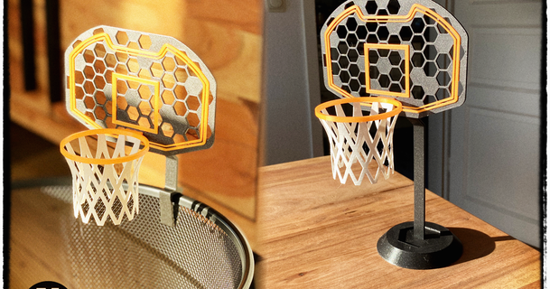 minuscolo pallacanestro cestino tavolo In piedi bidone montare zero kal Scarica gratuito stl modello printablescom 3d Modelli giocattoli Giochi palla 3d print model - Mito3D