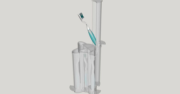 hygienic toothbrush holder - bubble lmb download free stl model printablescom 3d models household bathroom hygiene storage 3d print model - Mito3D