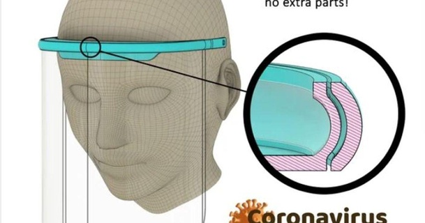 einfach 3d drucken Gesicht Schild optimiert niki verrotten ll download frei stl Modell Printablescom Modelle Kostüme Zubehör Masken Coronavirus covi19 3d print model - Mito3D