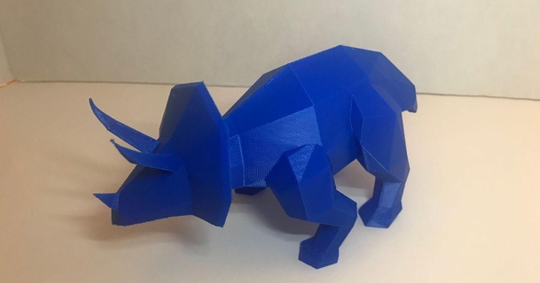 triceratops actualsize download free stl model printablescom 3d models toys & games action figures statues dinosaur 3d print model - Mito3D