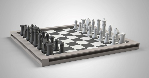 jigsaw puzzle chess board jamie saunders download free stl model printablescom 3d models toys & games 3dprinting 3dpuzzle chessboard chessboardpieces 3d print model - Mito3D