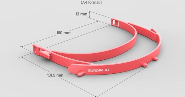 Bandeau europa v3 a4 format peter Télécharger libre stl modèle imprimablescom 3d modèles soins santé médical outils L'Europe masque protection protecteur 3d print model - Mito3D