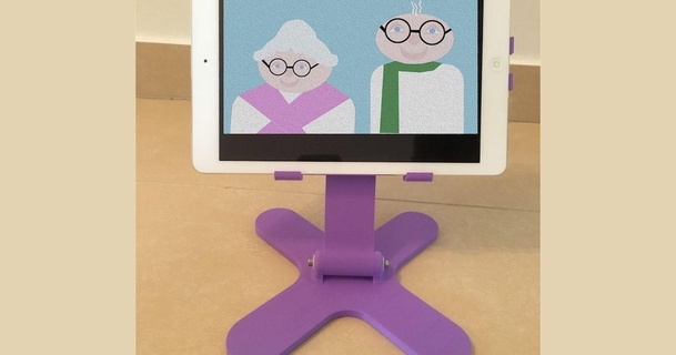 heureux grands parents tablette titulaire soutien dahuafschmied Télécharger libre stl modèle imprimablescom 3d modèles apprentissage objets 3d print model - Mito3D
