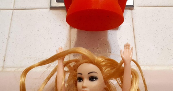 trabalhando boneca chuveiro david baixar livre stl modelo printablescom 3d modelos casa banheiro brinquedos crianças brinquedo 3d print model - Mito3D