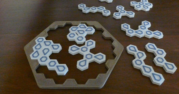 polyhex puzzle voidbubble download free stl model printablescom 3d models toys & games puzzles brain-teasers 3d print model - Mito3D
