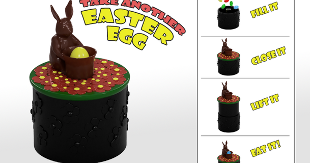 easter egg bingoprints download free stl model printablescom 3d models household decor box bunny candy candydispenser dispenser 3d print model - Mito3D
