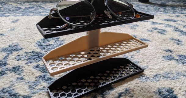 modular glasses rack waxpoetik download free stl model printablescom 3d models household house equipment eyeglasses 3d print model - Mito3D
