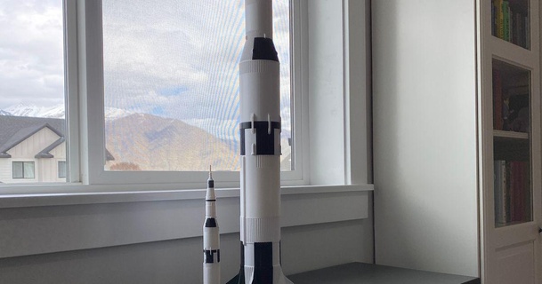 mmu Saturno cohete snap together Dave dev descargar gratis stl modelo imprimiblescom 3d modelos juguetes juegos Apolo mmu2s nasa 3d print model - Mito3D