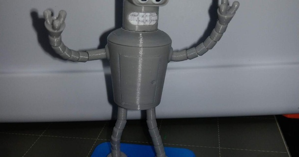 Bender Biegen rodr Guez biegbar kaje download frei stl Modell Printablescom 3d Modelle Spielzeuge Spiele Aktion Zahlen Statuen Futurama Roboter glänzendes Metall 3d print model - Mito3D