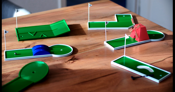 tavolo mini golf par 6 zero kal Scarica gratuito stl modello printablescom 3d Modelli giocattoli Giochi divertimento gioco giocare 3d print model - Mito3D
