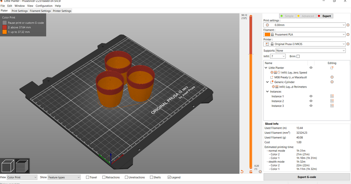 Pflanzer 3mf bereit drucken bytixen tixen download frei stl Modell Printablescom 3d Modelle Haushalt draussen Garten Kaktus Topf Gelassener 3D print model - Mito3D