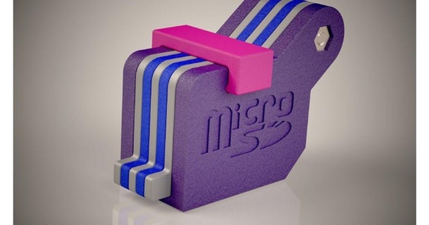 sd mikro kart Kulp destek Bay Baskan indir Bedava stl model printablescom 3d modeller gadget'lar microsd kasası microsdcardholder hafıza kartı sdcardcase 3d print model - Mito3D