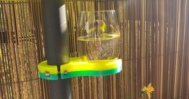 paraguas vino botella soporte titular copa sombrillas hasenpups descargar gratis stl modelo imprimiblescom 3d modelos casa aire libre jardín 3d print model - Mito3D