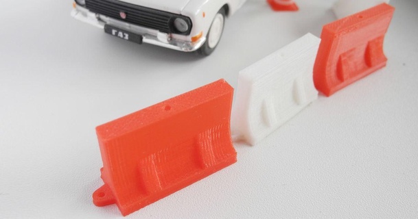 plastico jersey barreras Kagarov descargar gratis stl modelo imprimiblescom 3d modelos juguetes juegos vehiculos barrera diorama h0 h0scale modelismo 3d print model - Mito3D