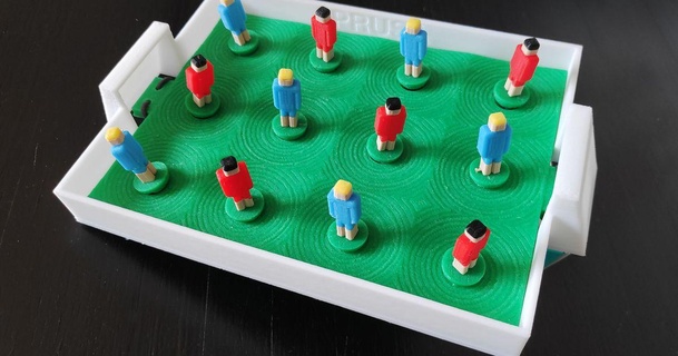 mini Football kagarov Télécharger libre stl modèle imprimablescom 3d modèles jouets Jeux planche jeu plateau élastique Jeu 3d print model - Mito3D