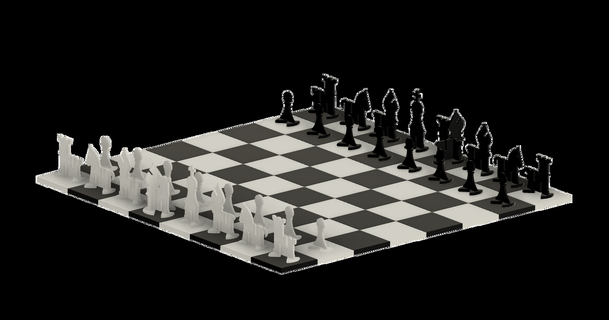 fusion chess lazar download free stl model printablescom 3d models toys & games board 3d print model - Mito3D