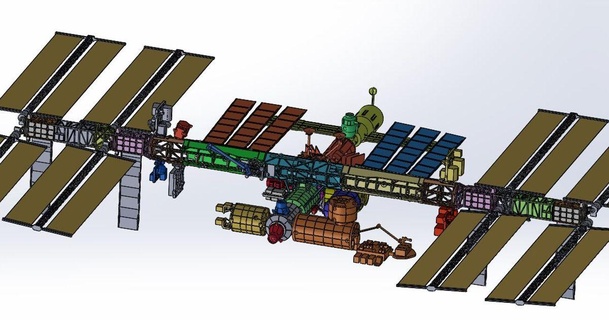 iss 1 100 mochr download frei stl Modell Printablescom 3d Modelle Lernen Ingenieurwesen esa NASA Rakete Platz 3d print model - Mito3D