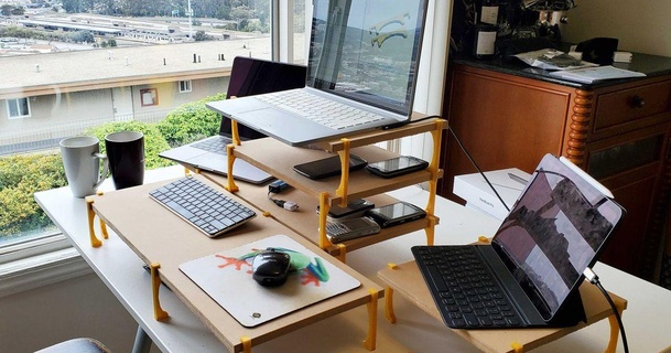 escritorio bandas broncula descargar gratis stl modelo imprimiblescom 3d modelos casa oficina organizador tubo subida mesa 3d print model - Mito3D