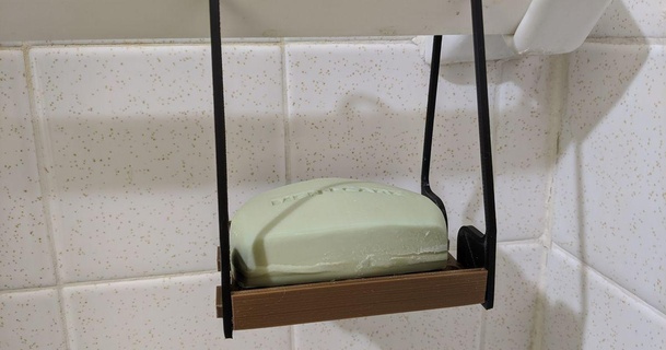 towel rack soap holder sam download free stl model printablescom 3d models household bathroom 3d print model - Mito3D