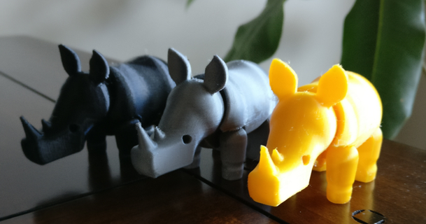 rinoceronte impronte pesca Scarica gratuito stl modello printablescom 3d Modelli giocattoli Giochi azione figure statue articolato carina meccanico giocattolo 3d print model - Mito3D