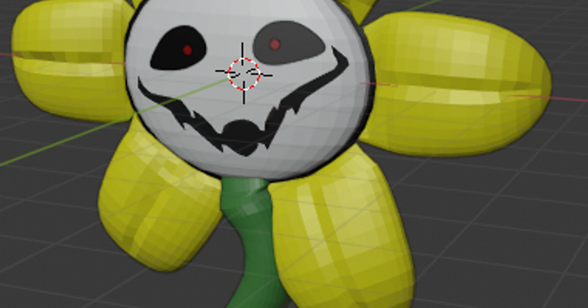 flowey flower mmu 3dean printing download free stl model printablescom 3d models art & design designs undertale multicolored 3D print model - Mito3D