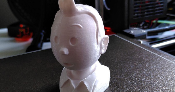 Tintin buste taper Télécharger libre stl modèle imprimablescom 3d modèles art conception sculptures aventure sculpter sculpture 3d print model - Mito3D