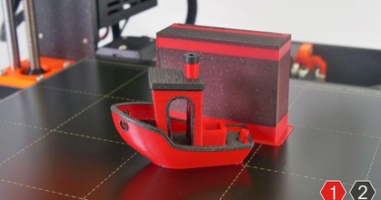 3d benchy 2 colors prusa download free stl model printablescom models printers test boat mark quality 3d print model - Mito3D