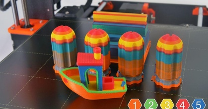 3d banquillo + manejas 5 colores prusa descargar gratis stl modelo imprimiblescom modelos impresoras prueba barco multimaterial buques archivo 3d print model - Mito3D
