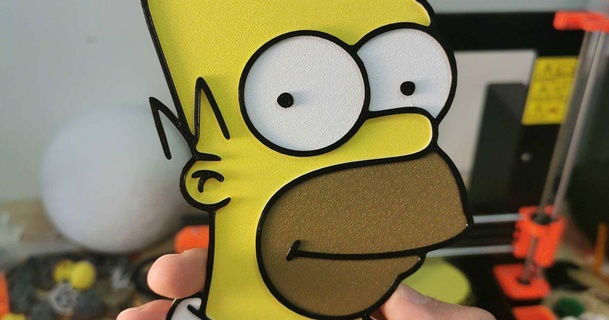 homero plegadora mmu ncsandor descargar gratis stl modelo imprimiblescom 3d modelos Arte diseño 2d platos logos Simpsons 3d print model - Mito3D