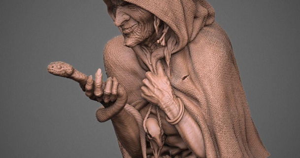baba yaga gobierno turco descargar gratis stl modelo imprimiblescom 3d modelos Arte diseño esculturas anatomía cuerpo busto 3d print model - Mito3D