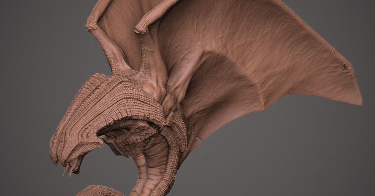 vampir Ejderha hükümet Türk indir Bedava stl model printablescom 3d modeller Sanat tasarım heykeller anatomi hayvan vücut karakter yaratık 3D print model - Mito3D