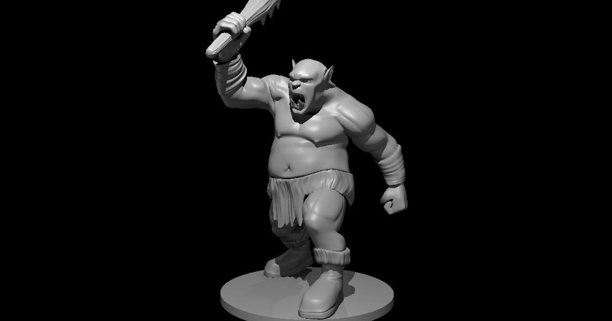 ogre actualisé pose 2 mz4250 Télécharger libre stl modèle imprimablescom 3d modèles jouets Jeux planche dnd géant troll 3D print model - Mito3D