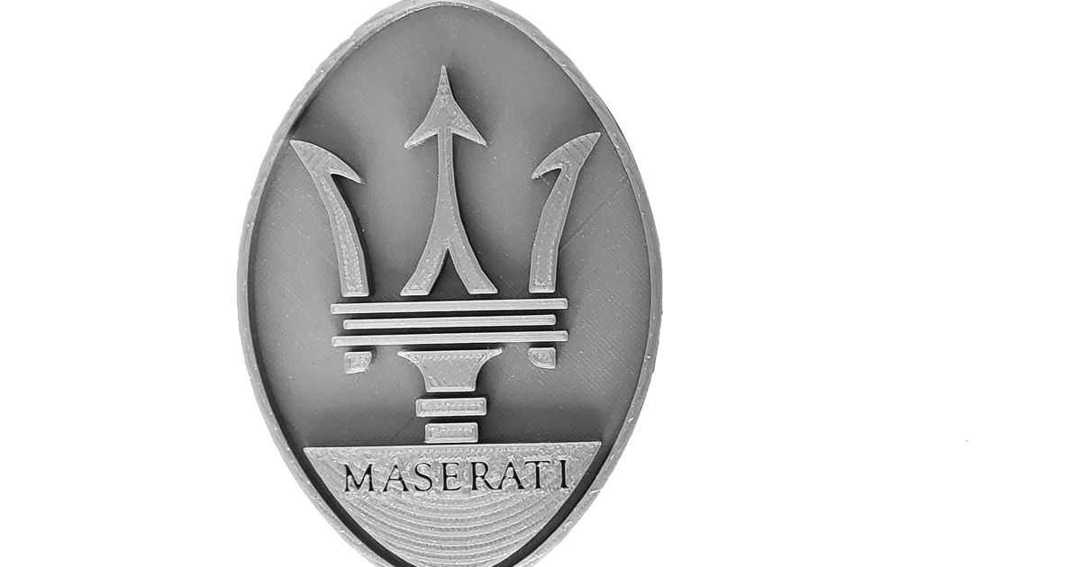 Maserati Emblem Lynnwood Hersteller Platz download frei stl Modell Printablescom 3d Modelle Kunst Design Designs Automobil Wagen Autoteile Italienisch 3D print model - Mito3D