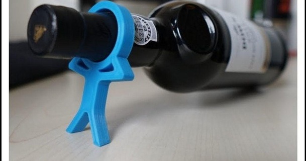 vino bottiglia titolare supporto uomo lord carlos Scarica gratuito stl modello printablescom 3d Modelli domestico cucina portabottiglie Bottiglia testa 3d print model - Mito3D