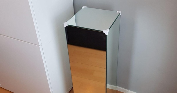 mirror cube cuboid corner pieces haprog download free stl model printablescom 3d models household decor glass stand 3d print model - Mito3D