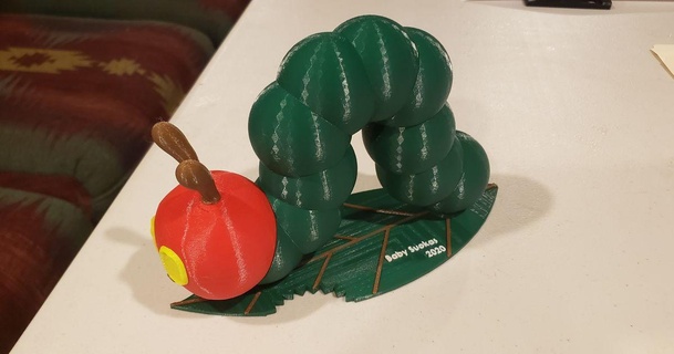 hungry caterpillar leaf stand mmu legator download free stl model printablescom 3d models art & design sculptures baby toy 3d print model - Mito3D