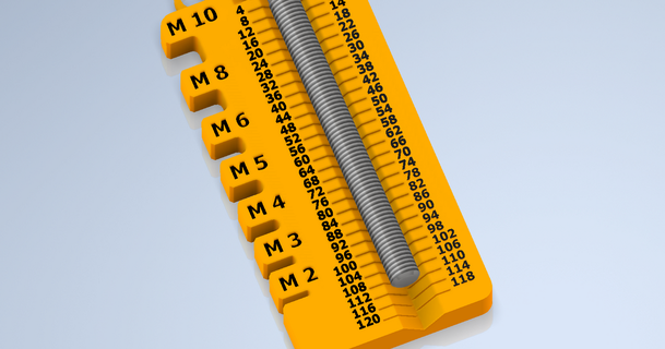 screw measuring tool m2-m10 4-120mm boogie download free stl model printablescom 3d models hobby & makers tools measuringtool metric 3d print model - Mito3D