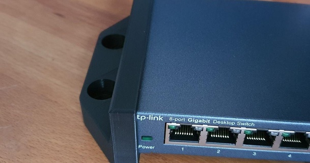 tp link 8 port interruttore montare boogie Scarica gratuito stl modello printablescom 3d Modelli passatempo creatori elettronica titolare supporto collegamento 3d print model - Mito3D