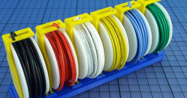 6 spool wire holder v11 volan download free stl model printablescom 3d models hobby & makers organizers electrical mount 3d print model - Mito3D