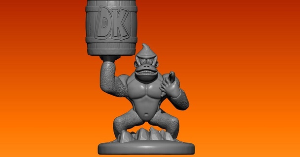 Burro Kong diseñador concurso esculpir tu b 3d descargar gratis stl modelo imprimiblescom modelos Arte diseño esculturas 3d print model - Mito3D