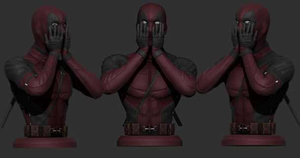 ölü nokta Lucas sanatlar indir Bedava stl model printablescom 3d modeller Sanat tasarım heykeller Deadpool 3d print model - Mito3D