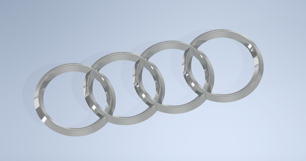 Audi logo boogie indir Bedava stl model printablescom 3d modeller Sanat tasarım 2d tabaklar logolar amblem 3d print model - Mito3D